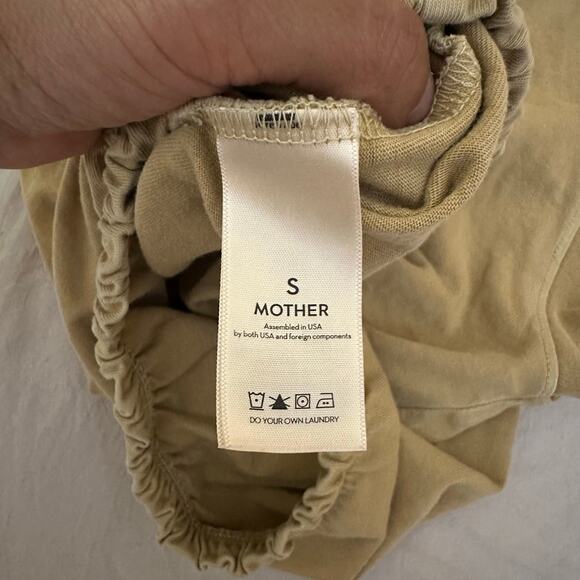 Mother The Swiper Crop Top Bronze Mist Tan Size Small Elastic Band Sleeveless - Picture 6 of 14